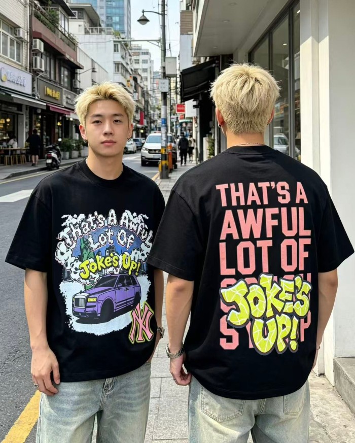 Jokes Up Tour Purple Luxury SUV Car NY Graffiti Double Sided Print Tee 2 colors 29288649