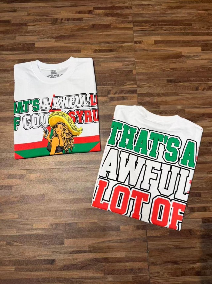 Mexico Flag Color Tie Dye Pin Up Lady Portrait Front Back Contrast Color Slogan Printed Oversized Tee 29288687