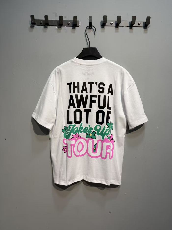 Jokes Up Tour Daisy Floral Double Sided Letter Print Oversized Tee 2 colors 29288637