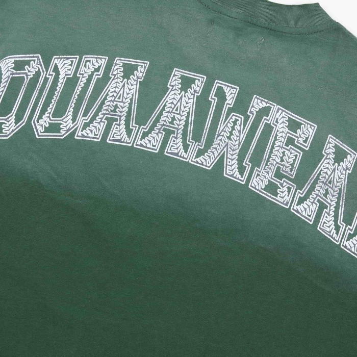 Rhinestone Texture Letter Life Is A Sport Vintage Baseball Stadium Double Sided Print Oversized Tee 29288412