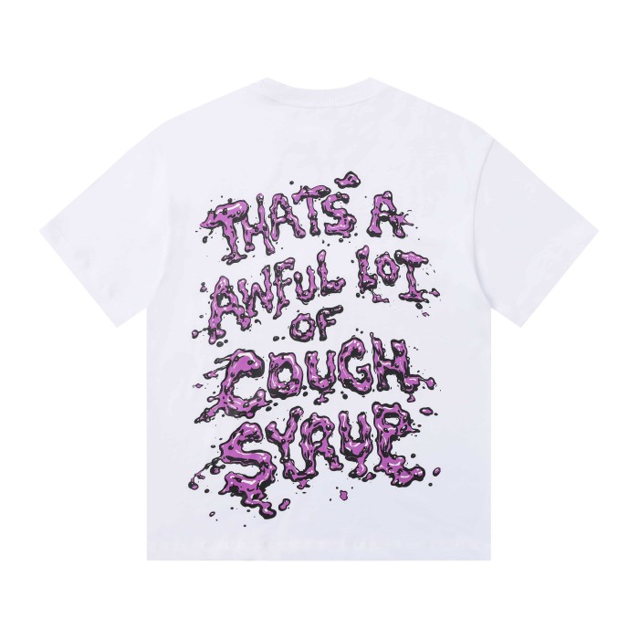 Purple Dripping Liquid Heart Two Syrup Cups Front Back Double Sided Print Tee 2 colors 29290036