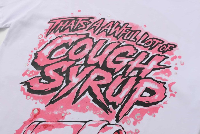 Pink Splatter Graffiti Cup Front Back Double Sided Print Tee 2 colors 29290023