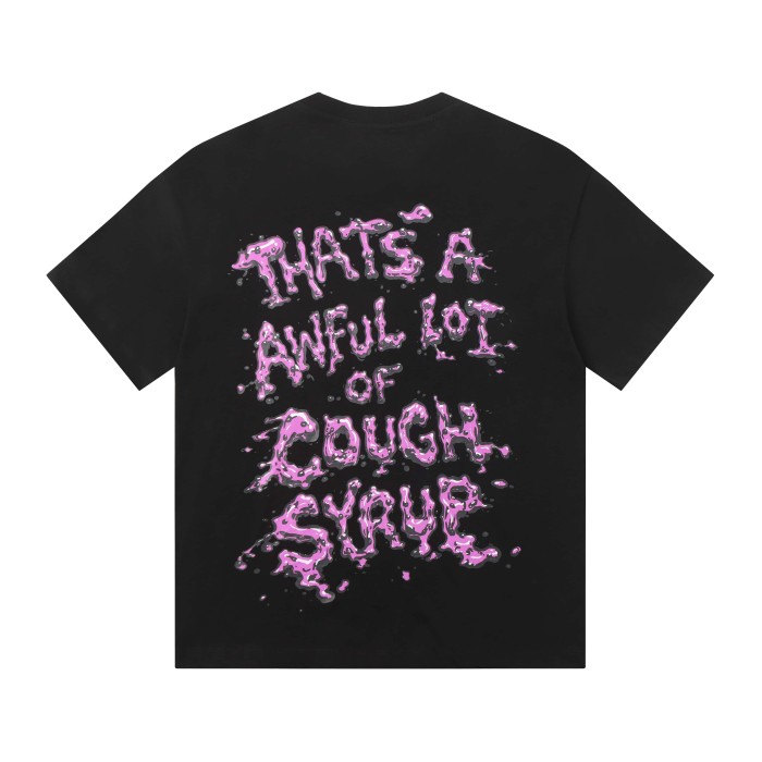 Purple Dripping Liquid Heart Two Syrup Cups Front Back Double Sided Print Tee 2 colors 29290036