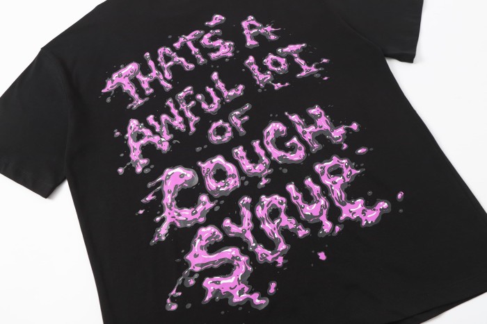 Purple Dripping Liquid Heart Two Syrup Cups Front Back Double Sided Print Tee 2 colors 29290036