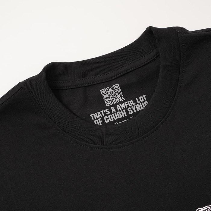 Unique Aesthetic Figure Constructed Letter Front Back Printed Tee 2 colors 29290006