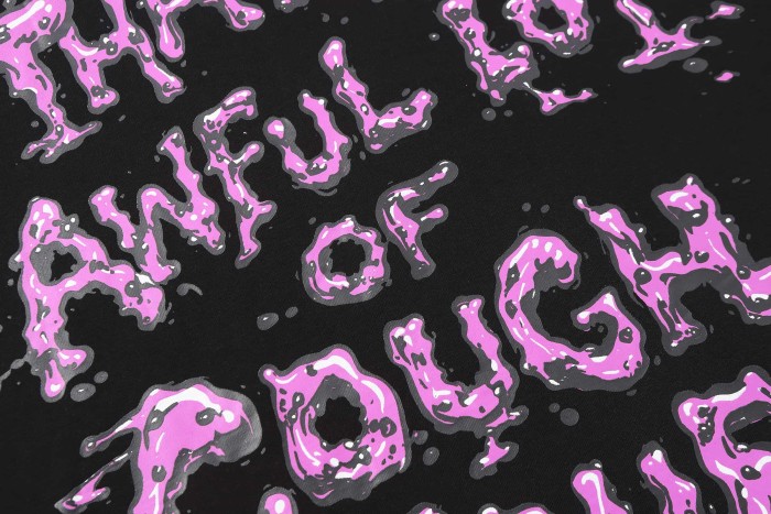 Purple Dripping Liquid Heart Two Syrup Cups Front Back Double Sided Print Tee 2 colors 29290036