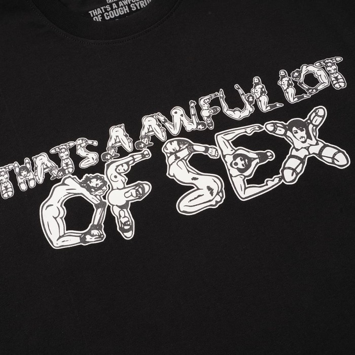 Unique Aesthetic Figure Constructed Letter Front Back Printed Tee 2 colors 29290006