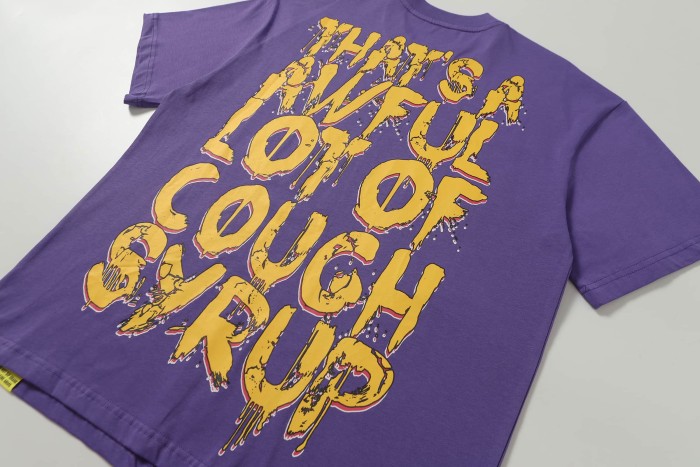 Halloween Hip Hop Bootleg Distressed Clown Holding Syrup Bottle & Chainsaw Print Front Contrast Dripping Edge Typography Tee 2 colors 29302215