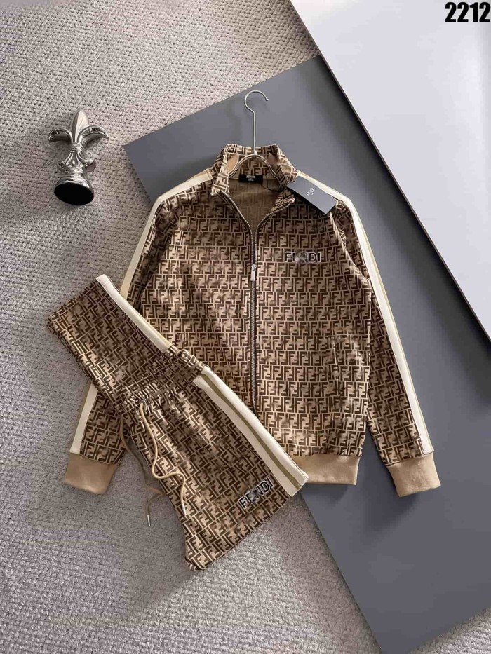 Luxury Brand European Minimalist Logo Long Sleeve Zip-Up Sweatshirt & Sweatpants Set 30 colors 2437013