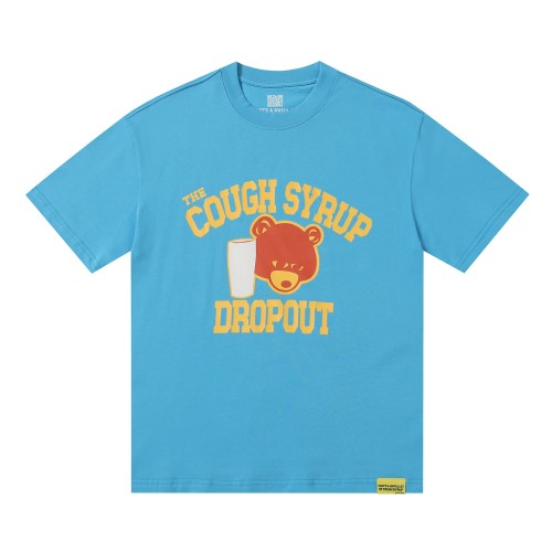 Streetwear Double Sided Screen Print Cough Syrup Bear Graphic Tee 2 colors 29302383