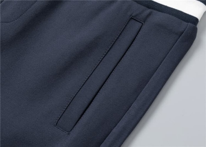 Luxury Brand European Classic Long Sleeve Zip-Up Sweatshirt & Sweatpants Set 30 colors 2437014