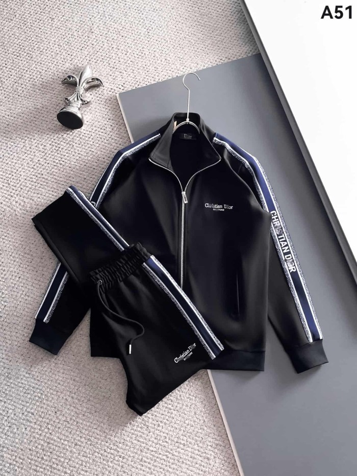 Luxury Brand European Minimalist Logo Long Sleeve Zip-Up Sweatshirt & Sweatpants Set 30 colors 2437013