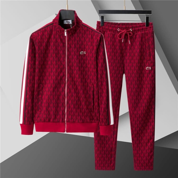 Luxury Brand European Classic Long Sleeve Zip-Up Sweatshirt & Sweatpants Set 30 colors 2437014