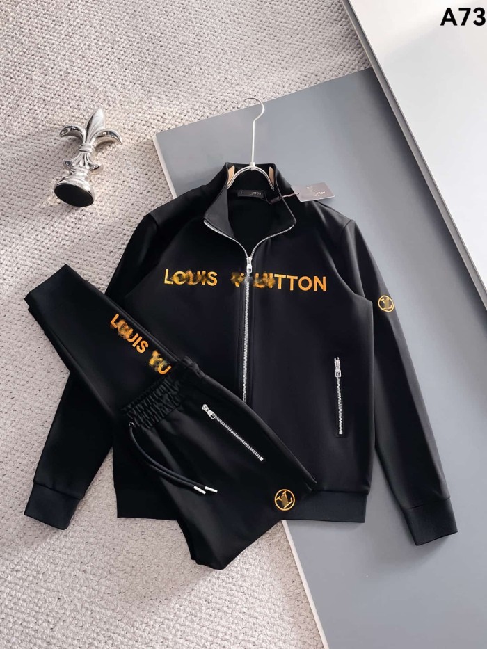 Luxury Brand European Minimalist Logo Long Sleeve Zip-Up Sweatshirt & Sweatpants Set 30 colors 2437013