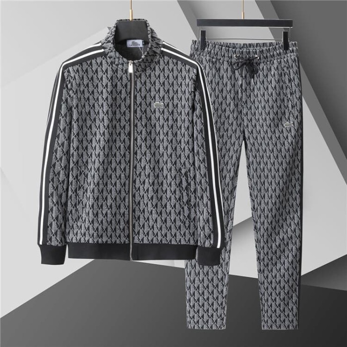 Luxury Brand European Classic Long Sleeve Zip-Up Sweatshirt & Sweatpants Set 30 colors 2437014