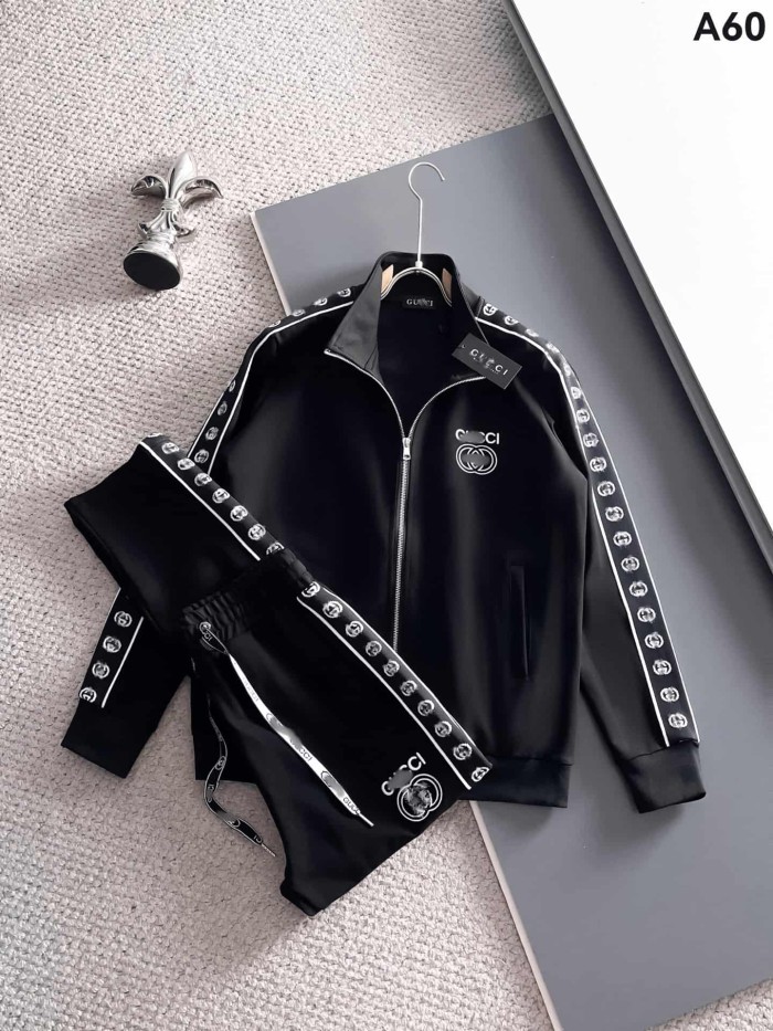 Luxury Brand European Minimalist Logo Long Sleeve Zip-Up Sweatshirt & Sweatpants Set 30 colors 2437013