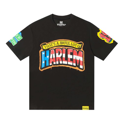 Retro American Street Eagle Urban Scene Dual Sleeve Label Print Contrast Patriotic Typography Tee 29302279