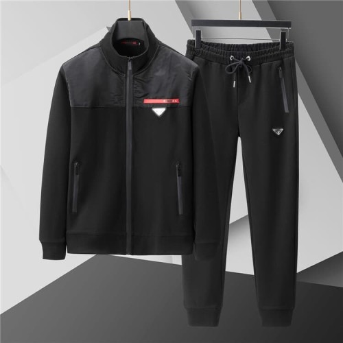 Luxury Brand European Classic Long Sleeve Zip-Up Sweatshirt & Sweatpants Set 30 colors 2437014
