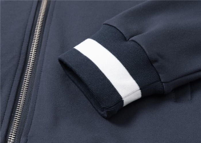 Luxury Brand European Classic Long Sleeve Zip-Up Sweatshirt & Sweatpants Set 30 colors 2437014