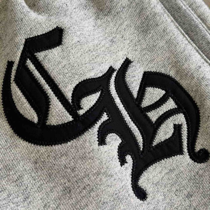 1:1 quality version Letter Patch Embroidery Grey Pants 29306318