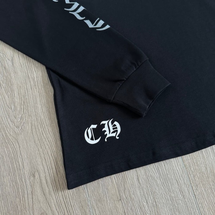 1:1 quality version Sword Vine Sanskrit Silver Foil Glitter Long Sleeve T-Shirt 2 colors 29306219