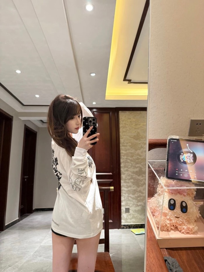 1:1 quality version Sword Vine Sanskrit Silver Foil Glitter Long Sleeve T-Shirt 2 colors 29306219