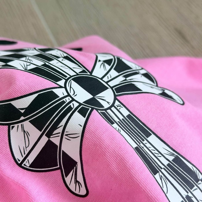 1:1 quality version Cross Football Graffiti Pink Print Tee 29306210