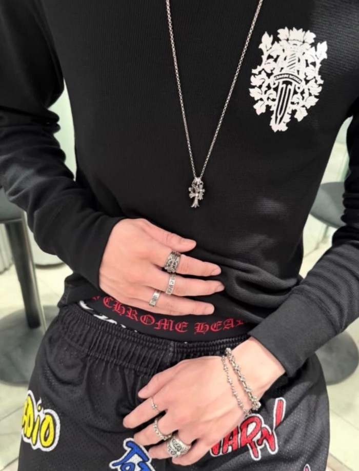 1:1 quality version Sword Vine Waffle Print Long Sleeve T-Shirt 2 colors 29306220