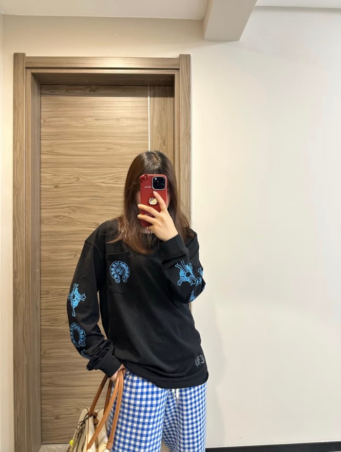 1:1 quality version Blue Triple Element On Both Arms Thirty Cross Print On Back Long Sleeve T-Shirt 2 colors 29306224
