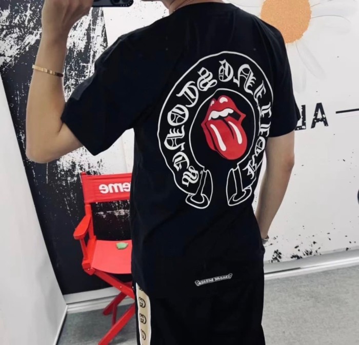 1:1 quality version Rolling Stones Collab Red Big Tongue Print Tee 29306215