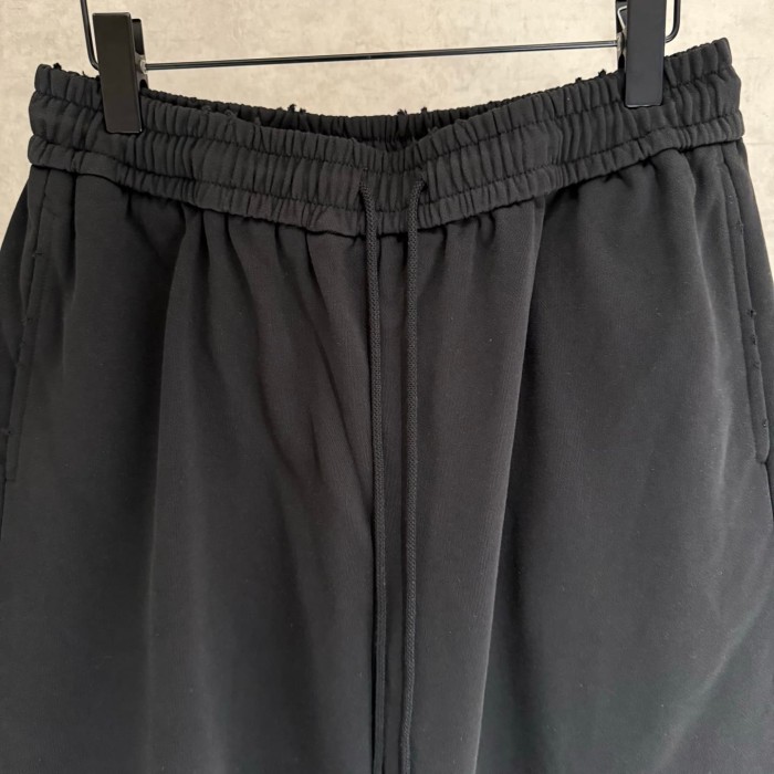 Gothic Streetwear Raw Edge Applique Cross Embroidery Elastic Drawstring Baggy Sweat Shorts 2 colors 29306483