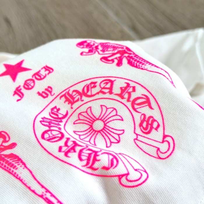1:1 quality version Fluorescent Pink Skull Print Tee 2 colors 29306212
