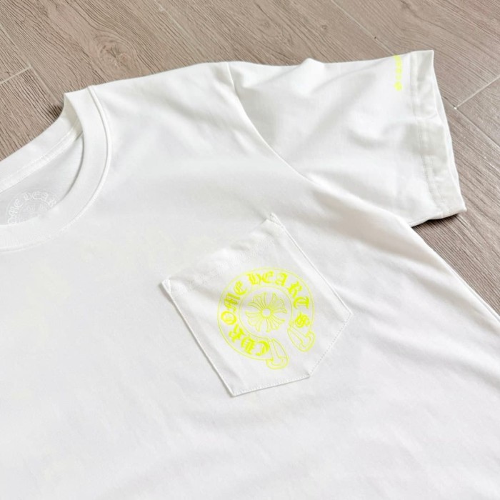 1:1 quality version Back Fluorescent Yellow-Green Horseshoe Cross Print Tee 2 colors 29306217