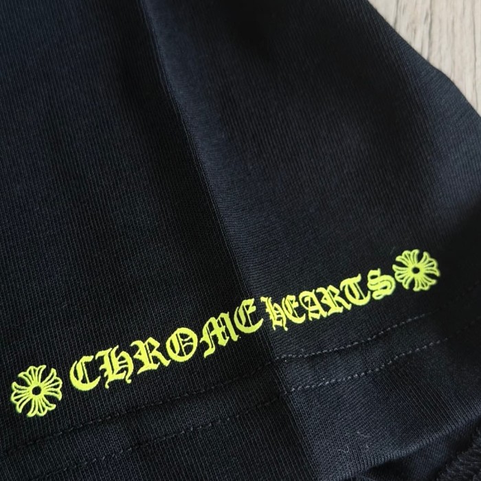 1:1 quality version Back Fluorescent Yellow-Green Horseshoe Cross Print Tee 2 colors 29306217