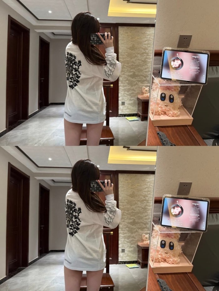 1:1 quality version Sword Vine Sanskrit Silver Foil Glitter Long Sleeve T-Shirt 2 colors 29306219