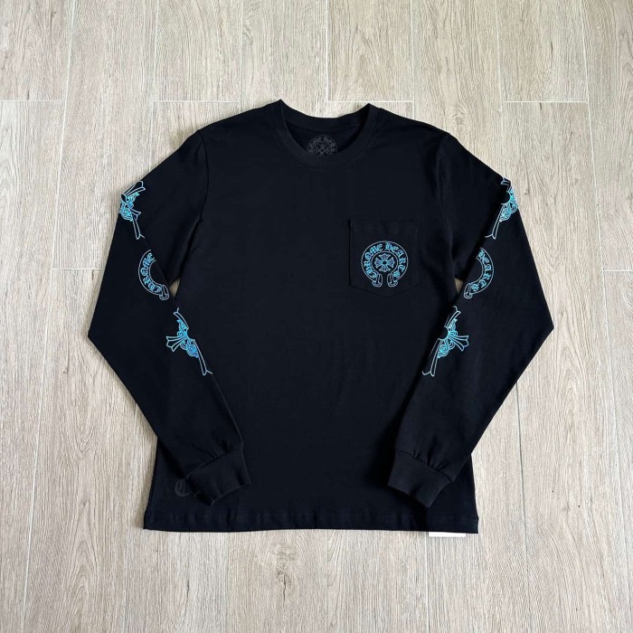 1:1 quality version Blue Triple Element On Both Arms Thirty Cross Print On Back Long Sleeve T-Shirt 2 colors 29306224