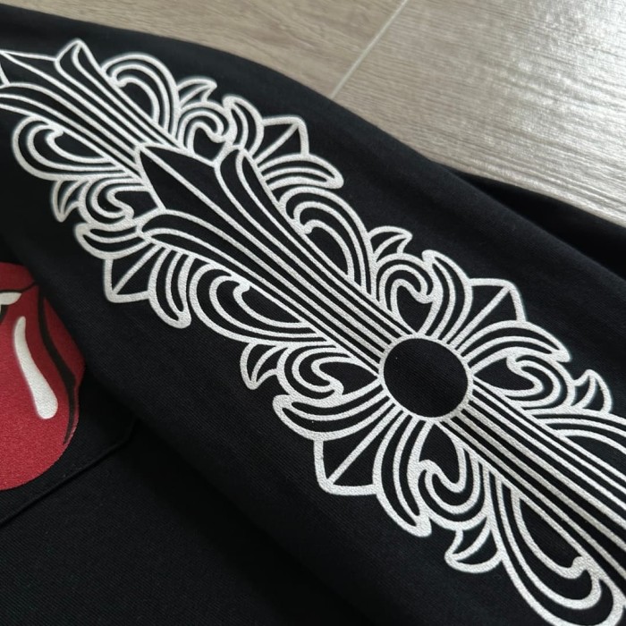 1:1 quality version Rolling Stones Collab Red Big Tongue Print Long Sleeve T-Shirt 29306216