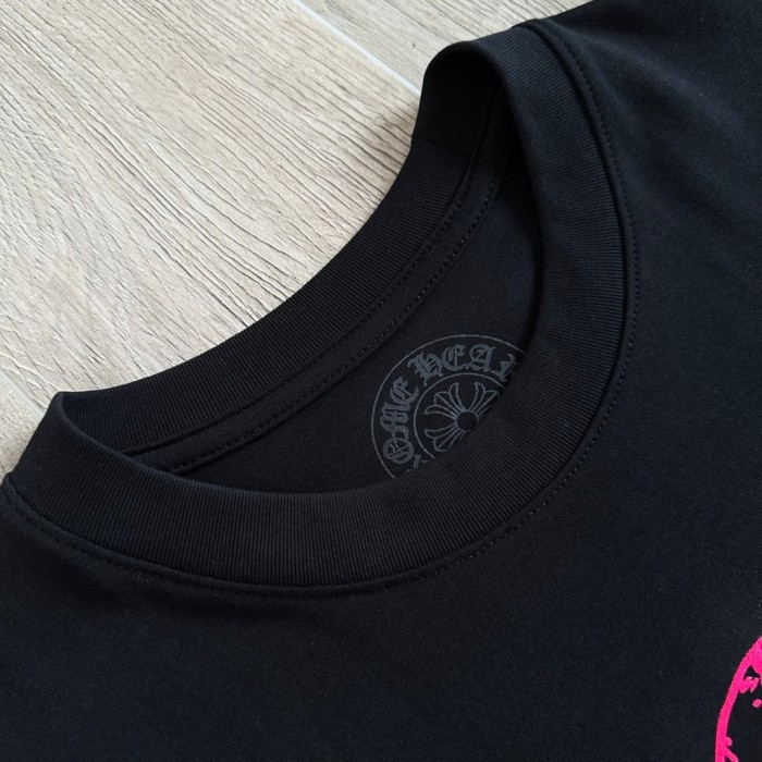 1:1 quality version Fluorescent Pink Skull Print Tee 2 colors 29306212