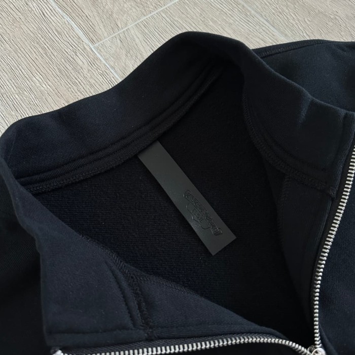 1:1 quality version Triple Cross Leather Patch Half Zip Sweatshirt 29306316