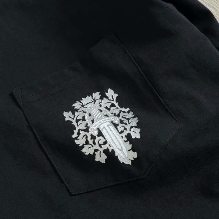 1:1 quality version Sword Vine Sanskrit Silver Foil Glitter Long Sleeve T-Shirt 2 colors 29306219