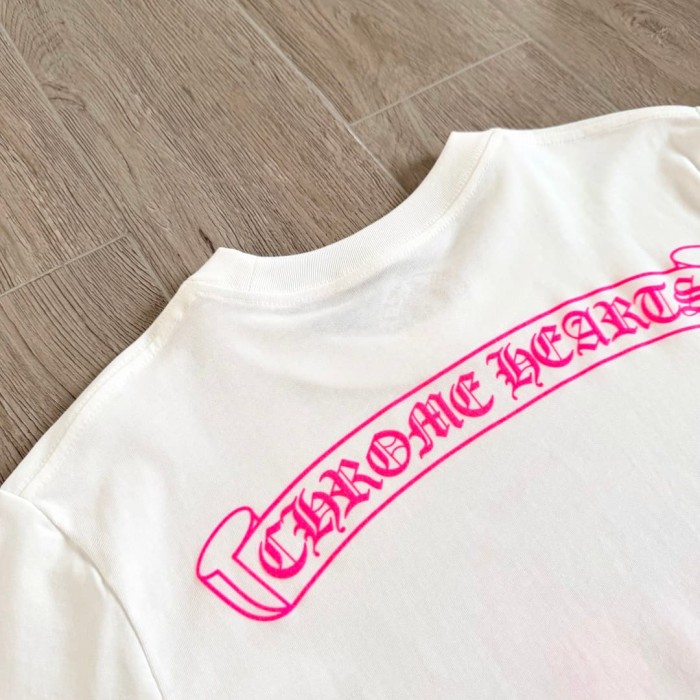 1:1 quality version Fluorescent Pink Skull Print Tee 2 colors 29306212