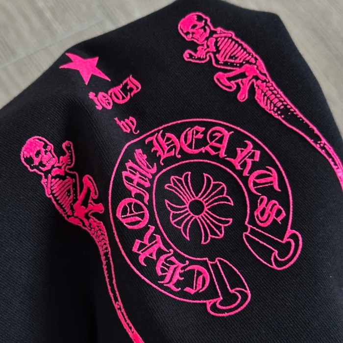 1:1 quality version Fluorescent Pink Skull Print Tee 2 colors 29306212