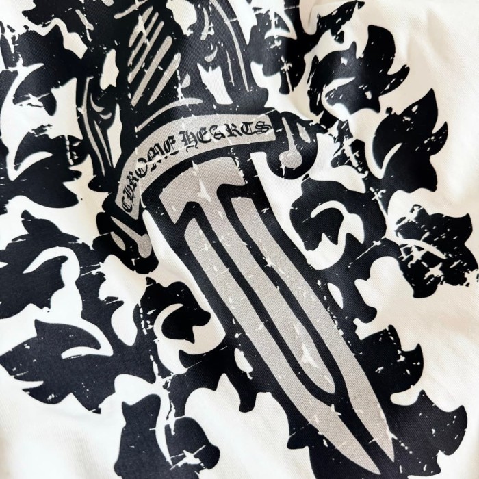 1:1 quality version Sword Vine Sanskrit Silver Foil Glitter Long Sleeve T-Shirt 2 colors 29306219