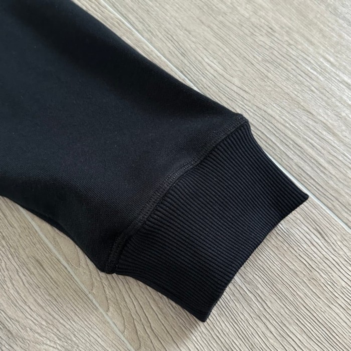 1:1 quality version Triple Cross Leather Patch Half Zip Sweatshirt 29306316