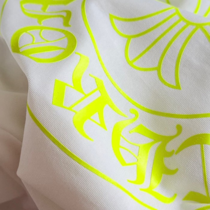 1:1 quality version Back Fluorescent Yellow-Green Horseshoe Cross Print Tee 2 colors 29306217