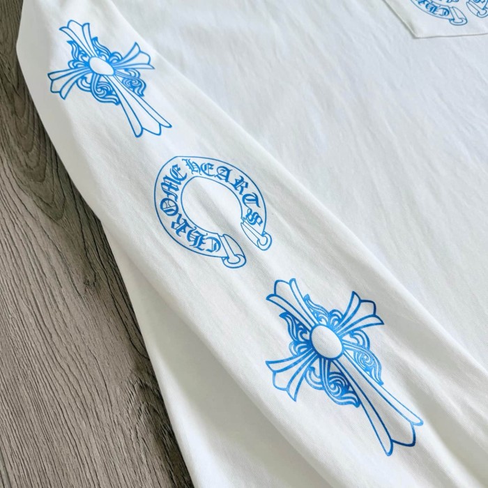 1:1 quality version Blue Triple Element On Both Arms Thirty Cross Print On Back Long Sleeve T-Shirt 2 colors 29306224