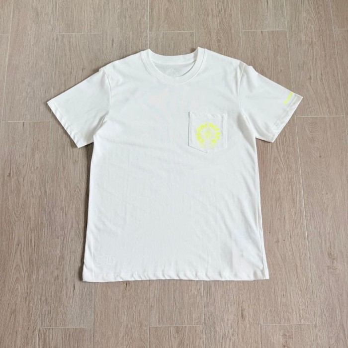 1:1 quality version Back Fluorescent Yellow-Green Horseshoe Cross Print Tee 2 colors 29306217