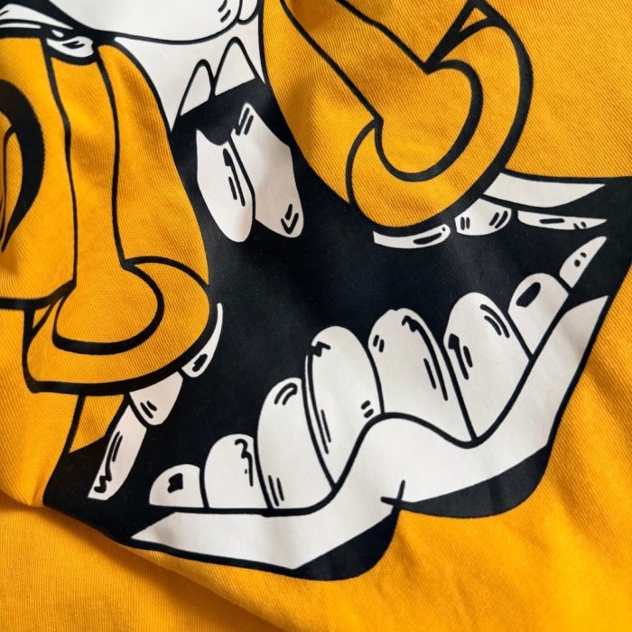 1:1 quality version Eye & Lips Cartoon Graffiti Print Tee 29306211