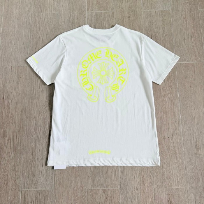 1:1 quality version Back Fluorescent Yellow-Green Horseshoe Cross Print Tee 2 colors 29306217