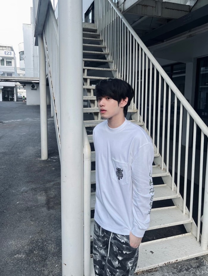 1:1 quality version Sword Vine Sanskrit Silver Foil Glitter Long Sleeve T-Shirt 2 colors 29306219